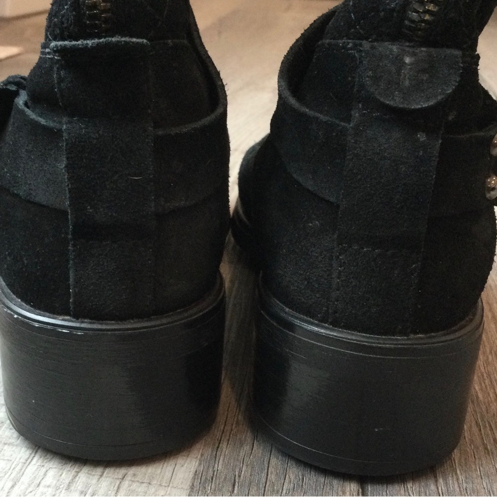 Aquatalia designer leather moto boots - Picture 3 of 9